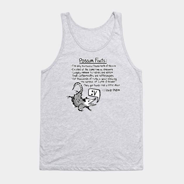 Possum facts Tank Top by Elliot HT Art